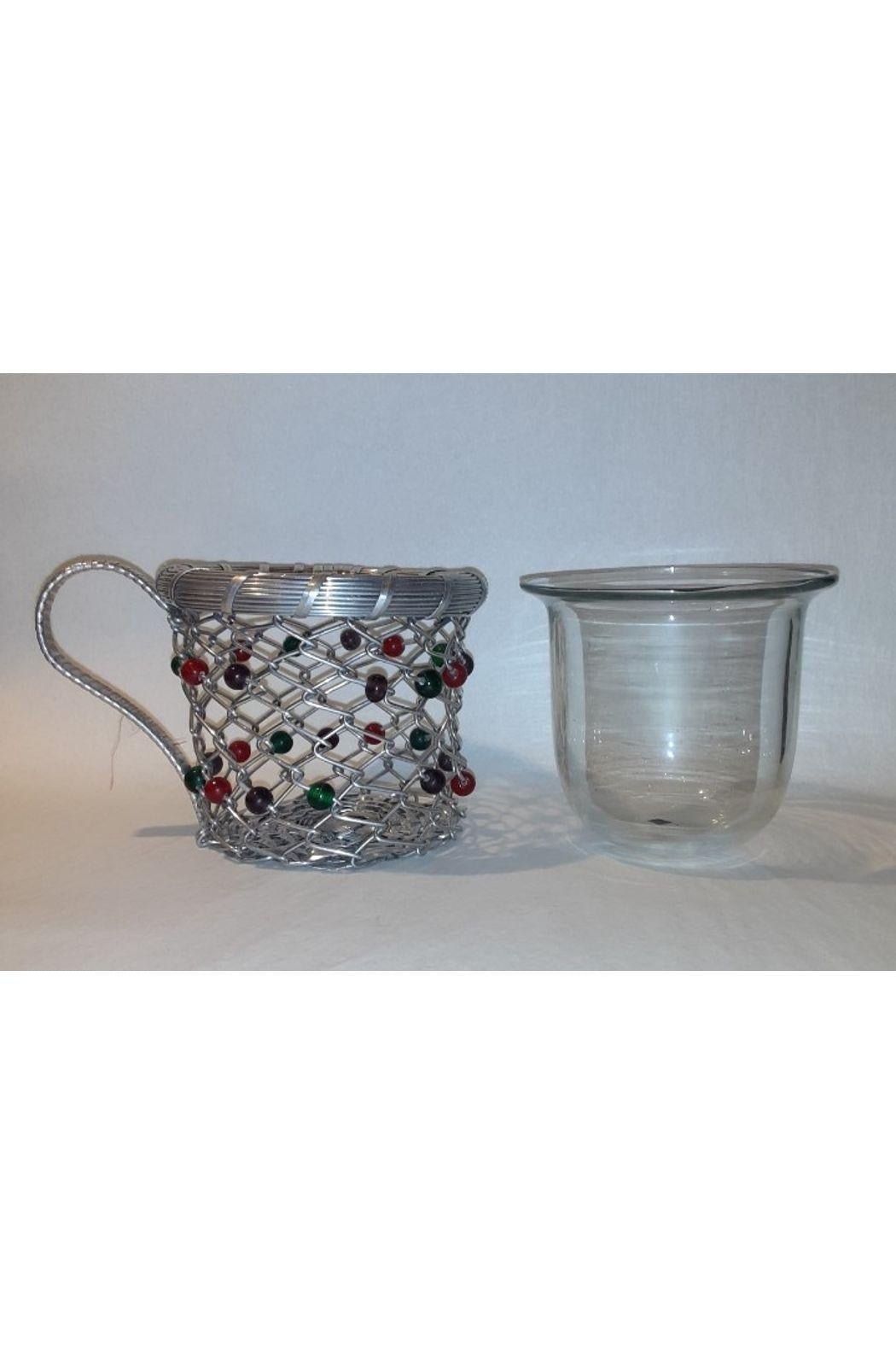 Brass Beaded Votive
