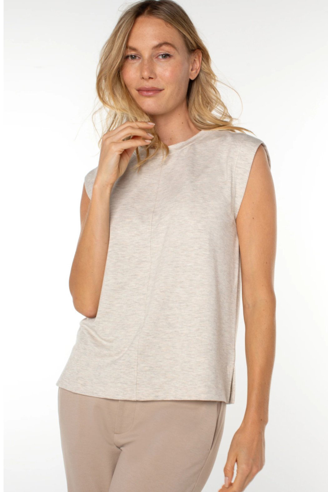 Oatmeal Sleeveless Top