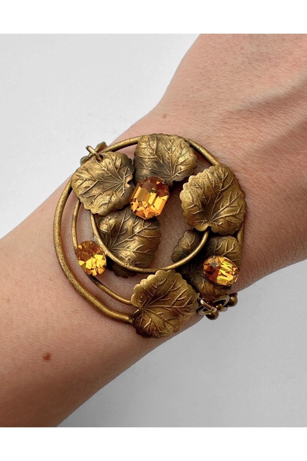 Brass Buckle Topaz Bracelet