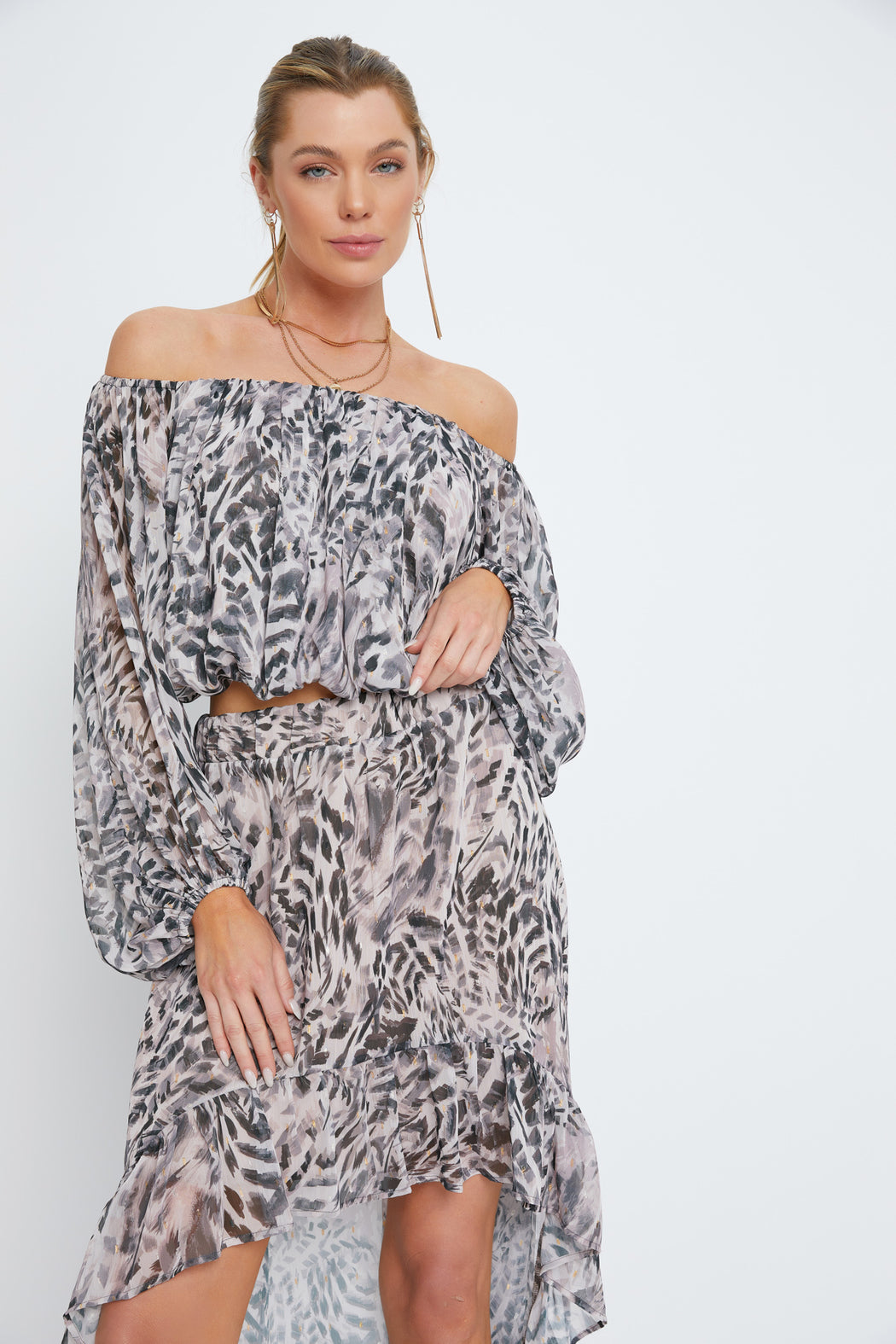 Blush Black Stroke Amanda Top