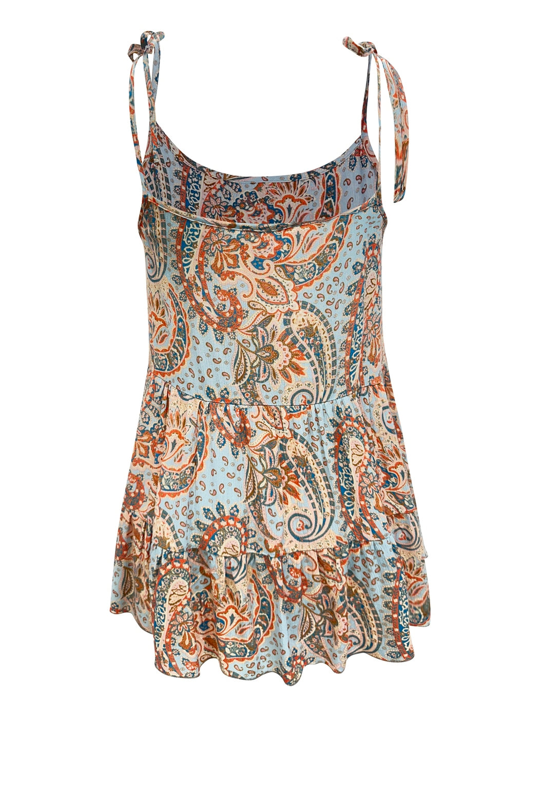 3 Tired Tie Shoulder Loose Fit Cami Tank Top