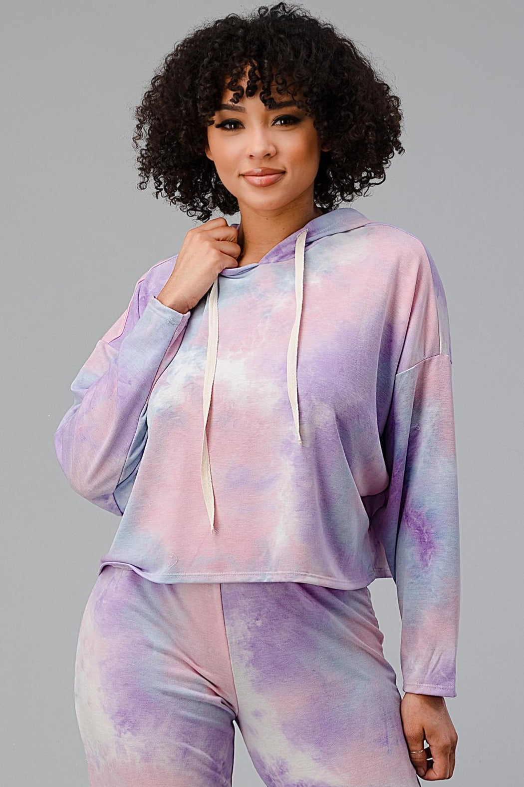 Tie Dye Hooded Sweat Shirts Jogger Lounge Wear Set