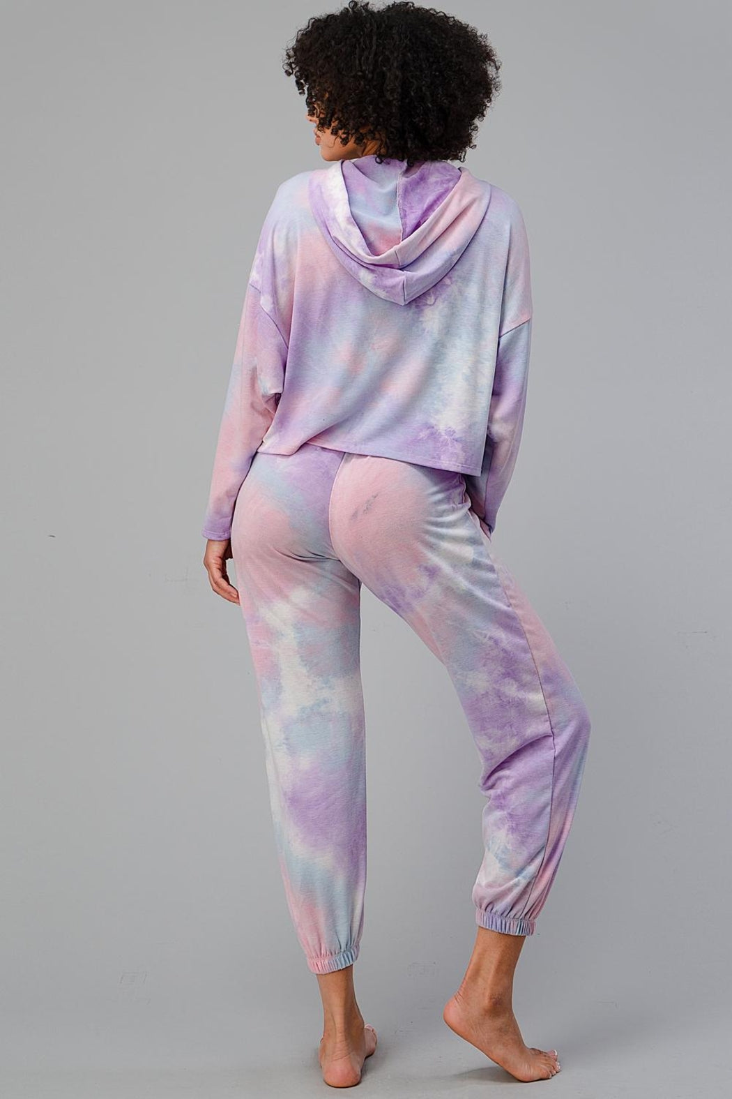 Tie Dye Hooded Sweat Shirts Jogger Lounge Wear Set