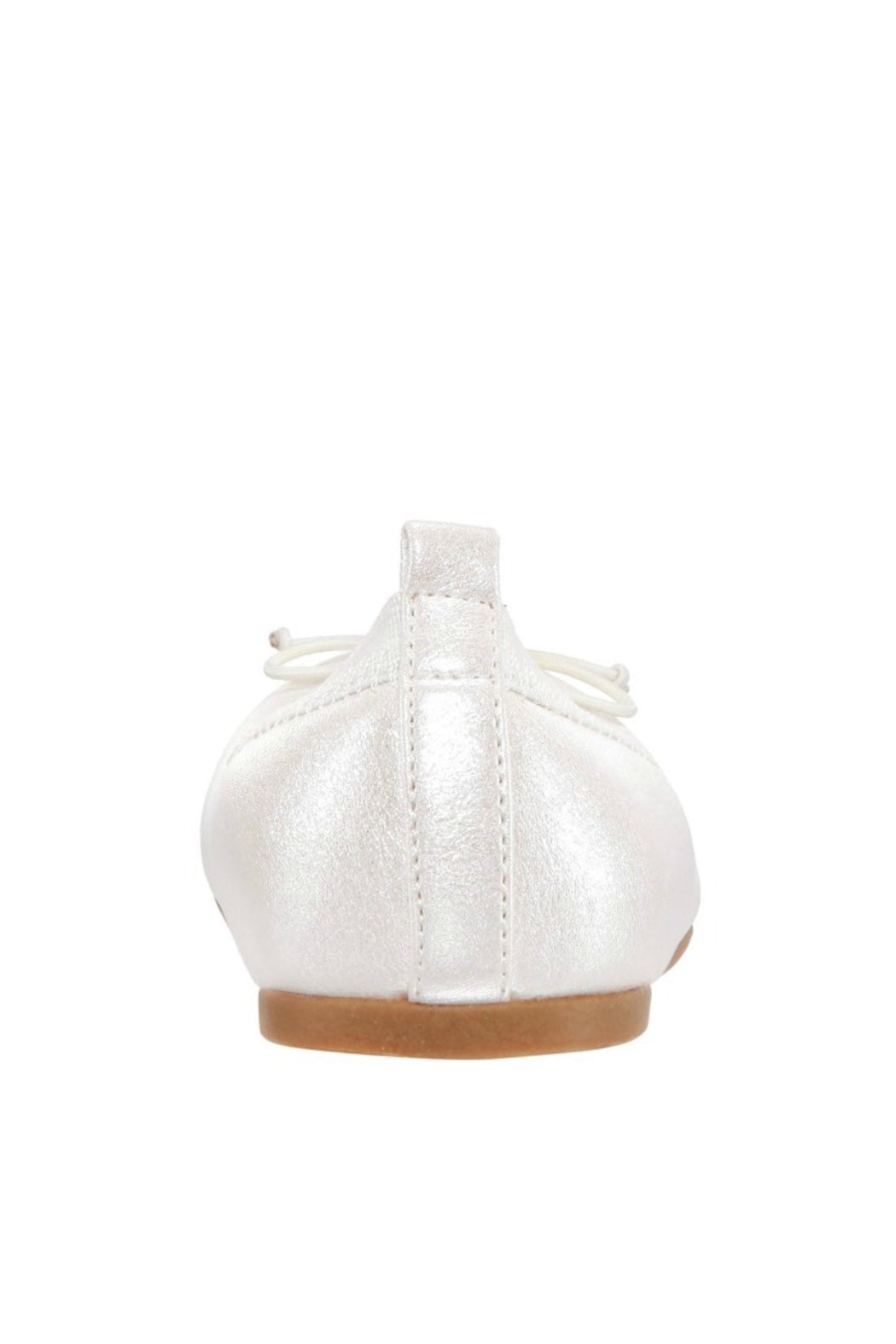 Nina Kids Esther Flat in Ivory Pearlized