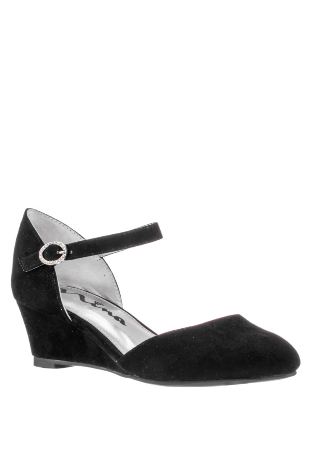 Nina Lenora in Black Microsuede