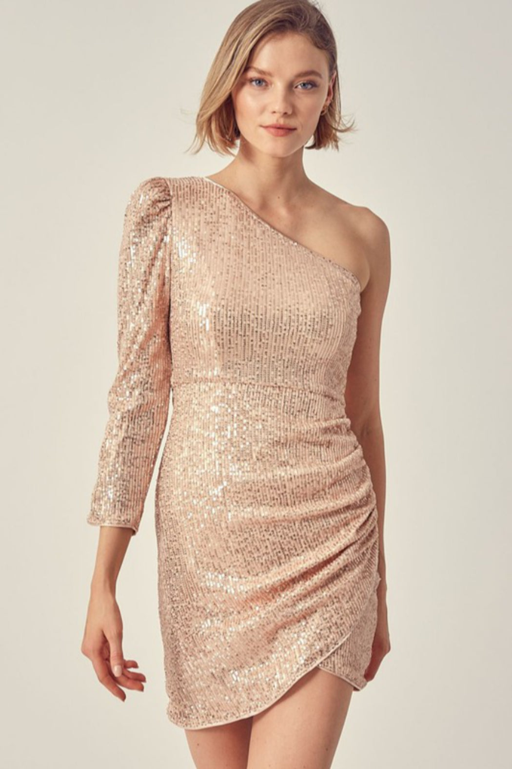 One Shoulder Sequin Dress