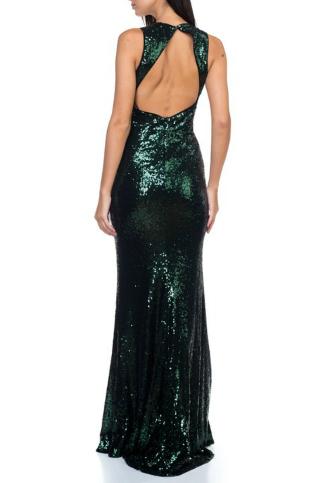 Open Back Sequin Gown