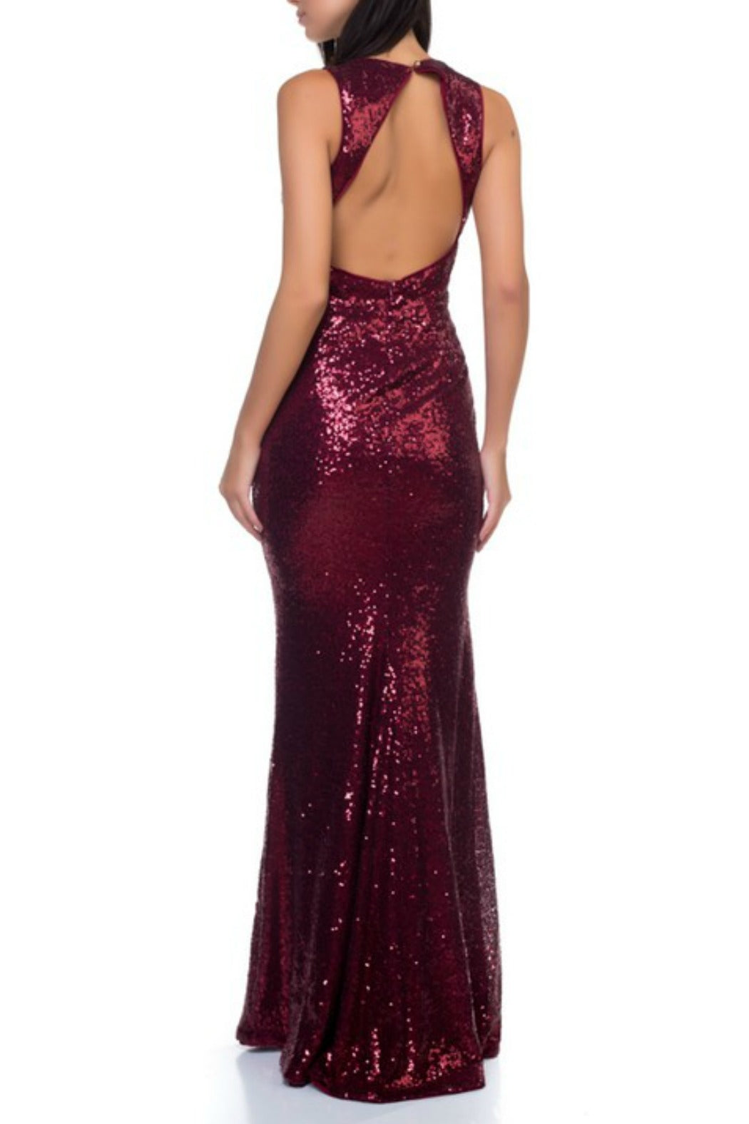 Open Back Sequin Gown