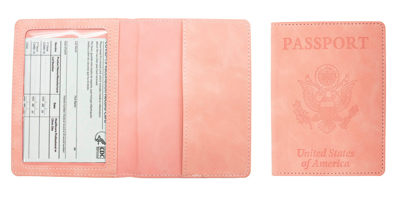 5 Pack Passport Holder with CDC Vaccination Card Protector