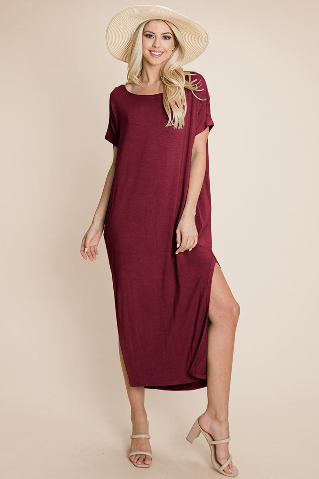 Side Split Long Maxi Dress