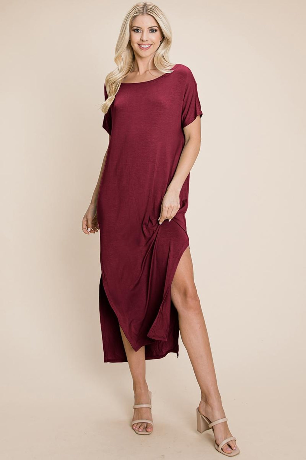 Side Split Long Maxi Dress