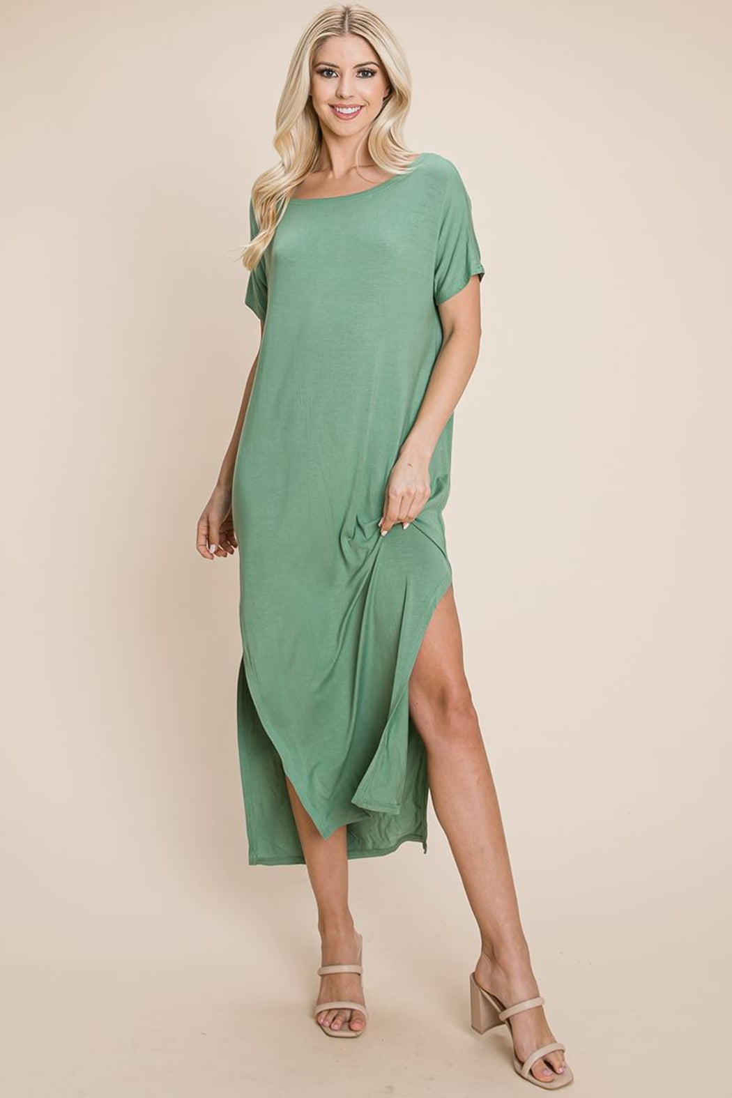 Side Split Long Maxi Dress