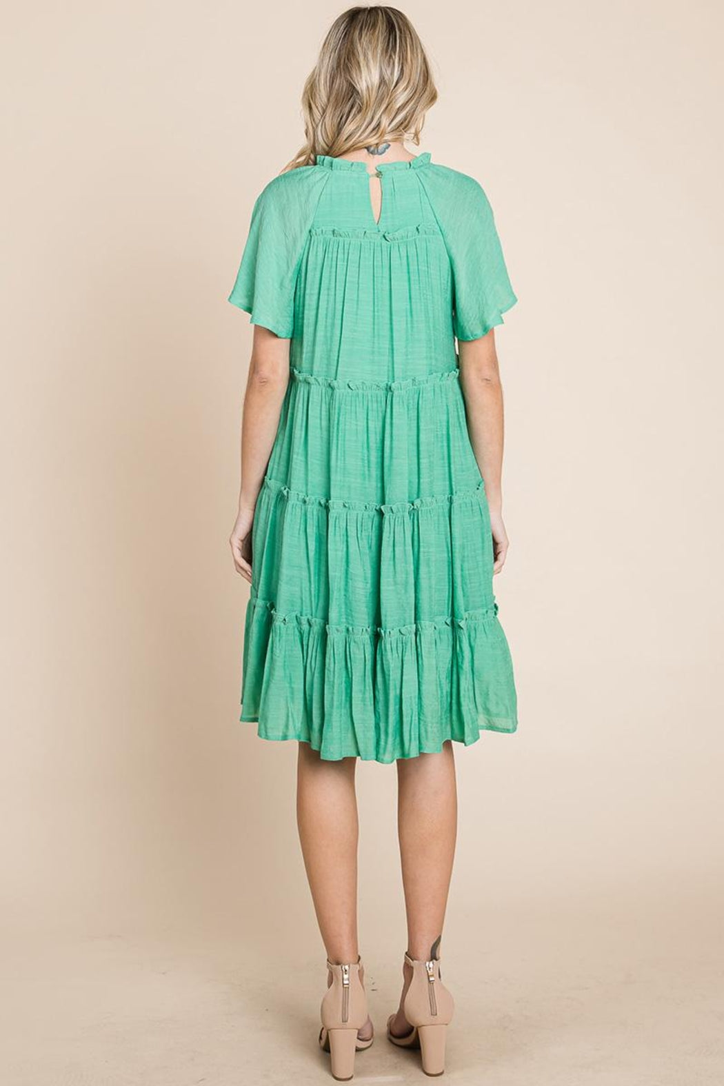Tiered Babydoll Dress With Pockets