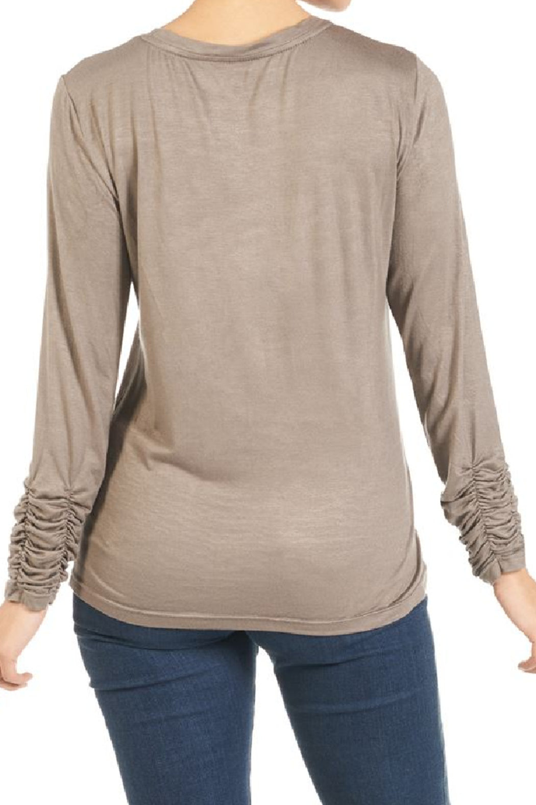 Scrunch Sleeve Tee Curvy