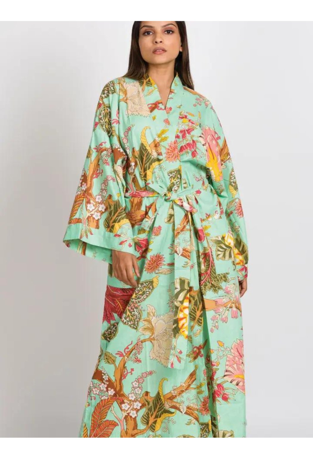 Sea Green Floral Robes