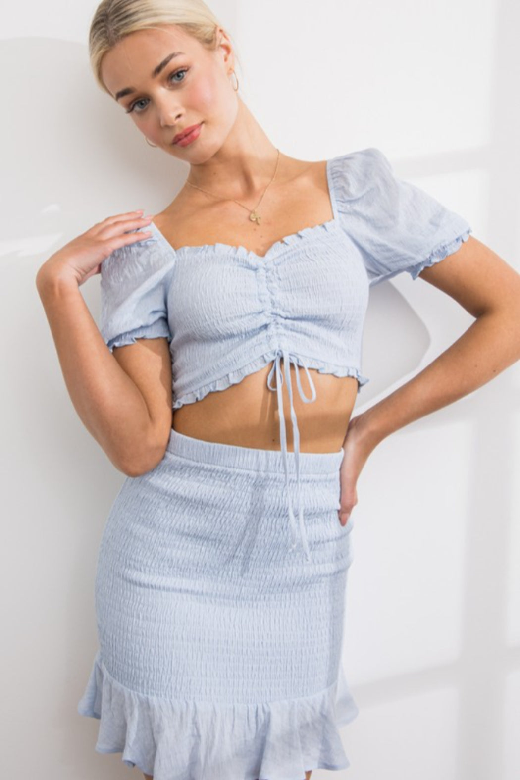 Smocked Bodycon Skirt