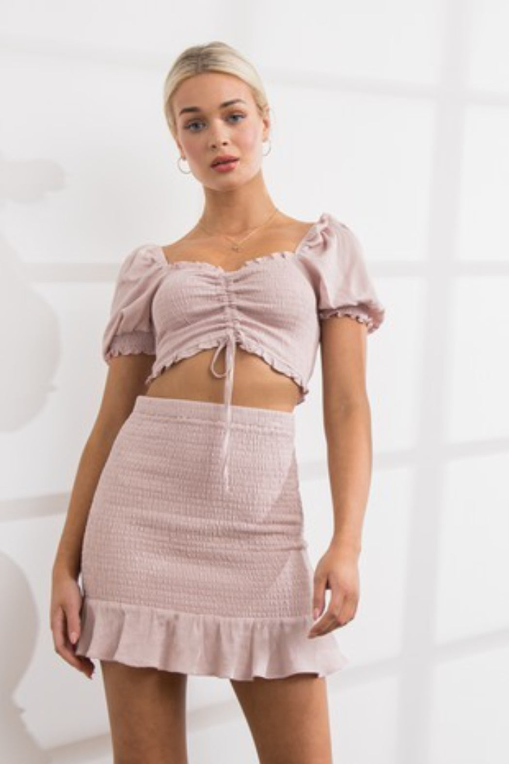 Smocked Bodycon Skirt