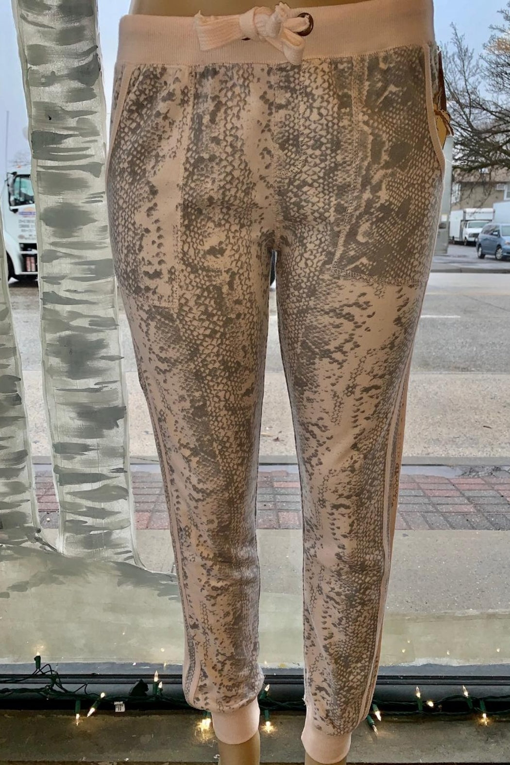 Snakeskin French Terry Joggers