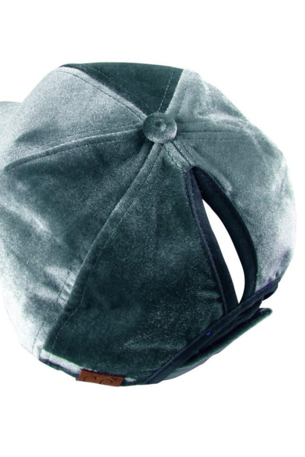 Solid Color Velvet Ponytail Baseball Cap