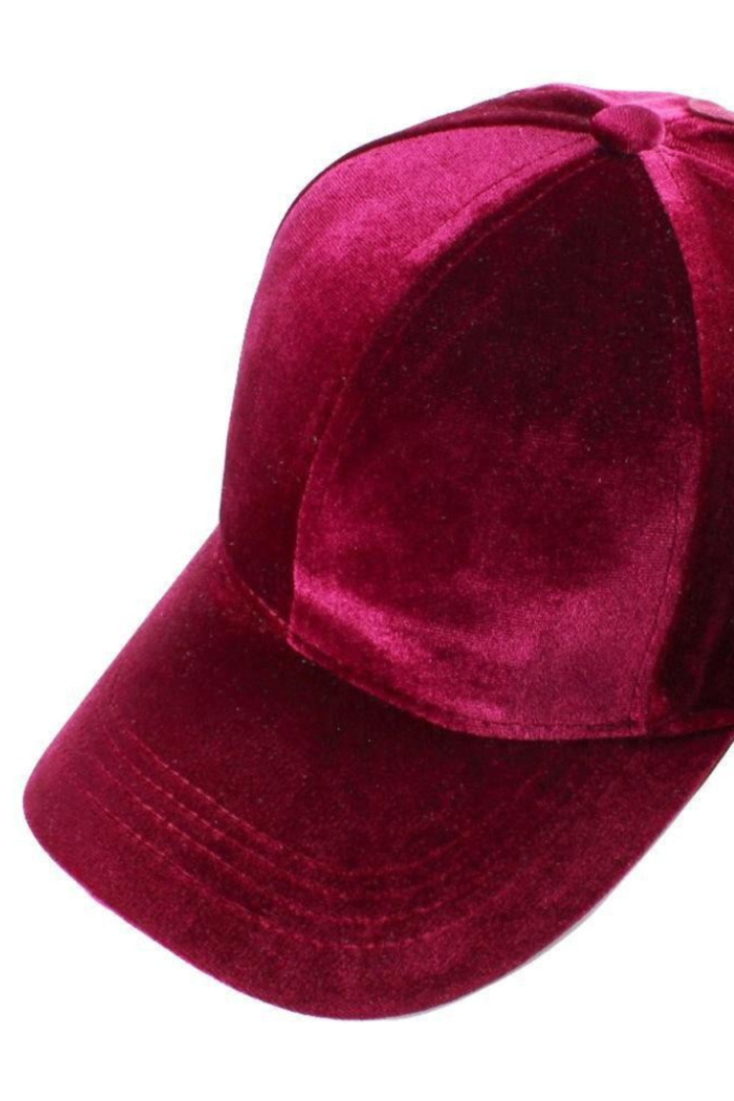 Solid Color Velvet Ponytail Baseball Cap