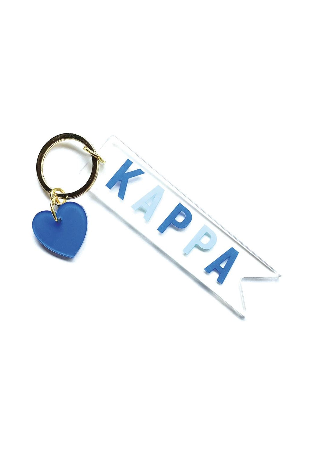 Sorority Acrylic Keychain with Heart Charm