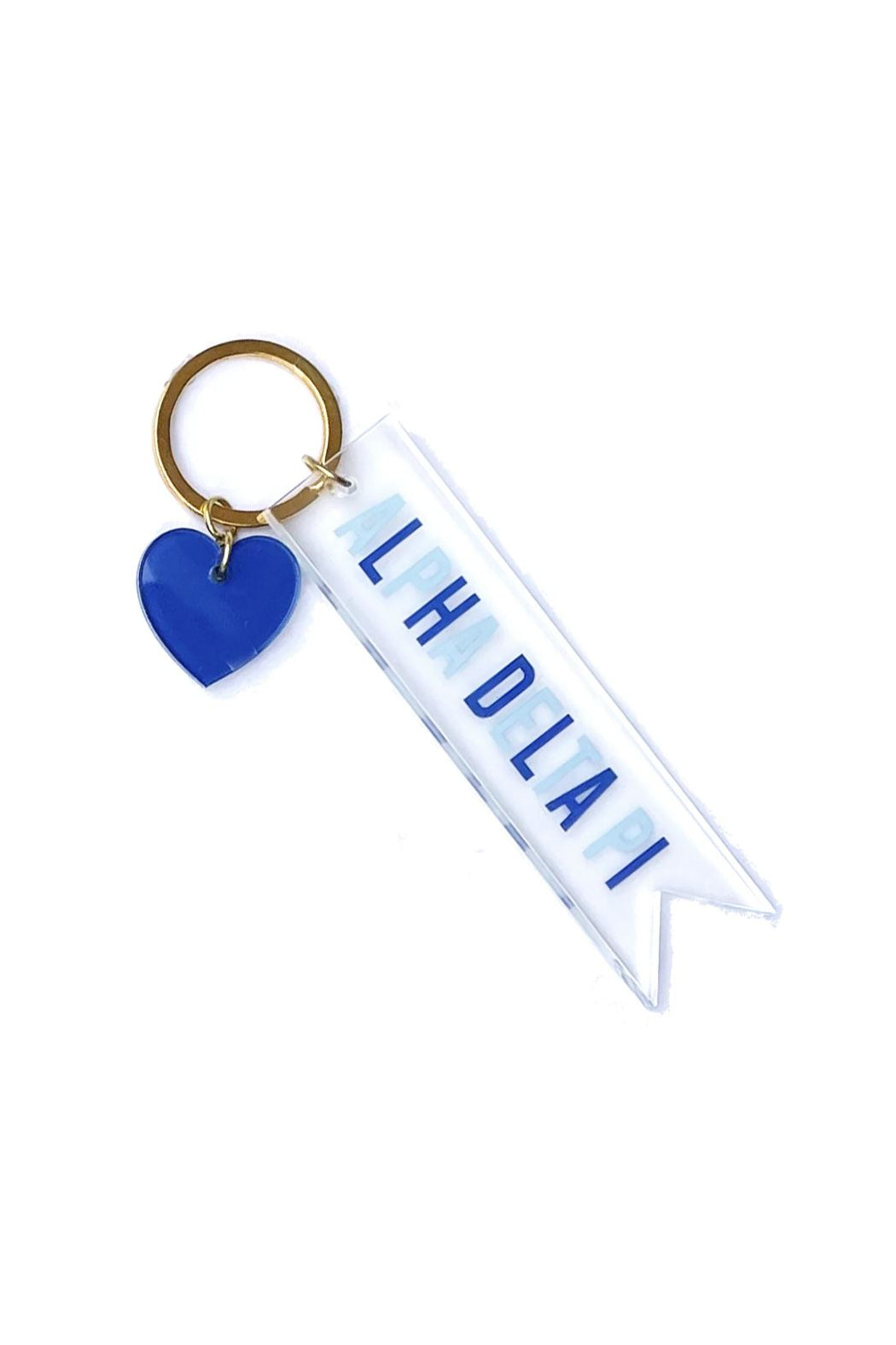 Sorority Acrylic Keychain with Heart Charm