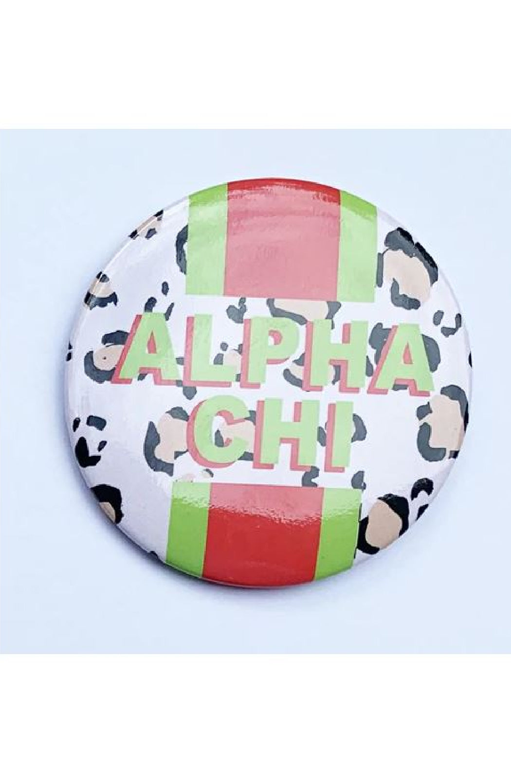 Sorority Cheetah Stripe Button
