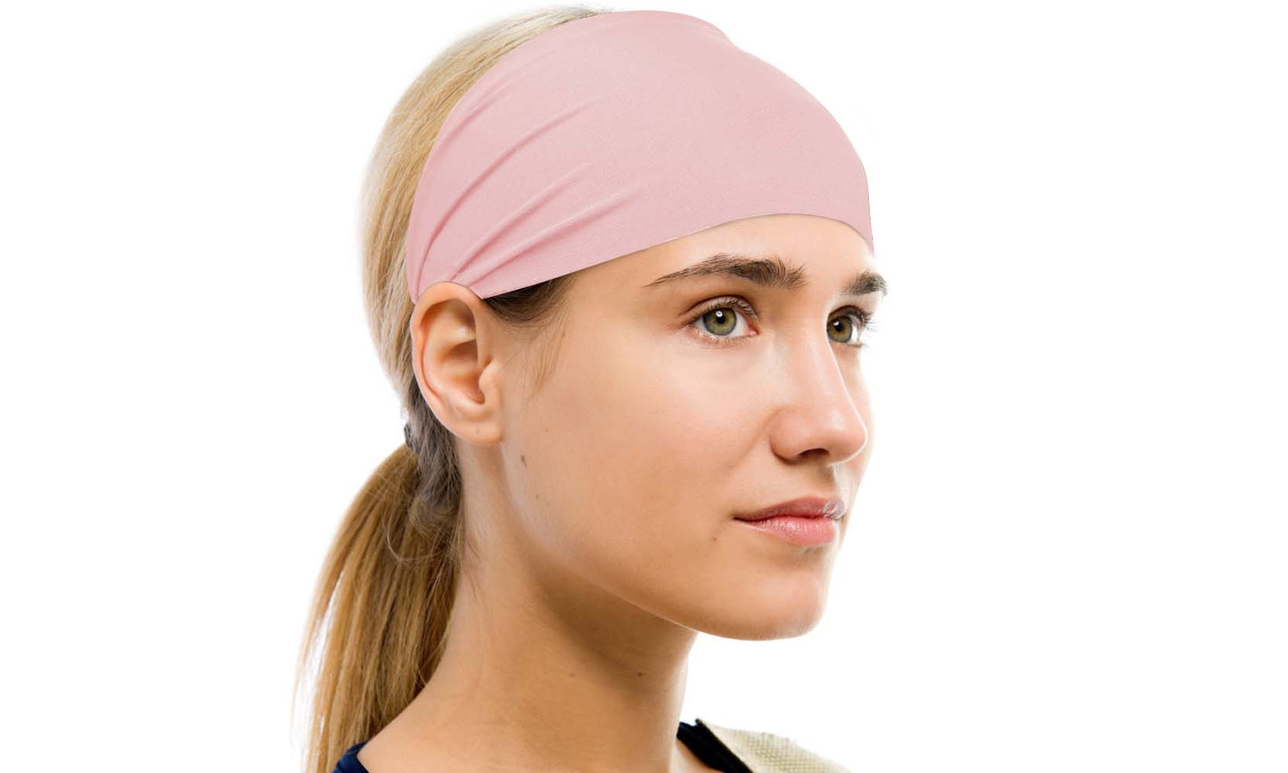 2 Pack Moisture Wicking Unisex Sweatband Head-Band- Assorted Colors