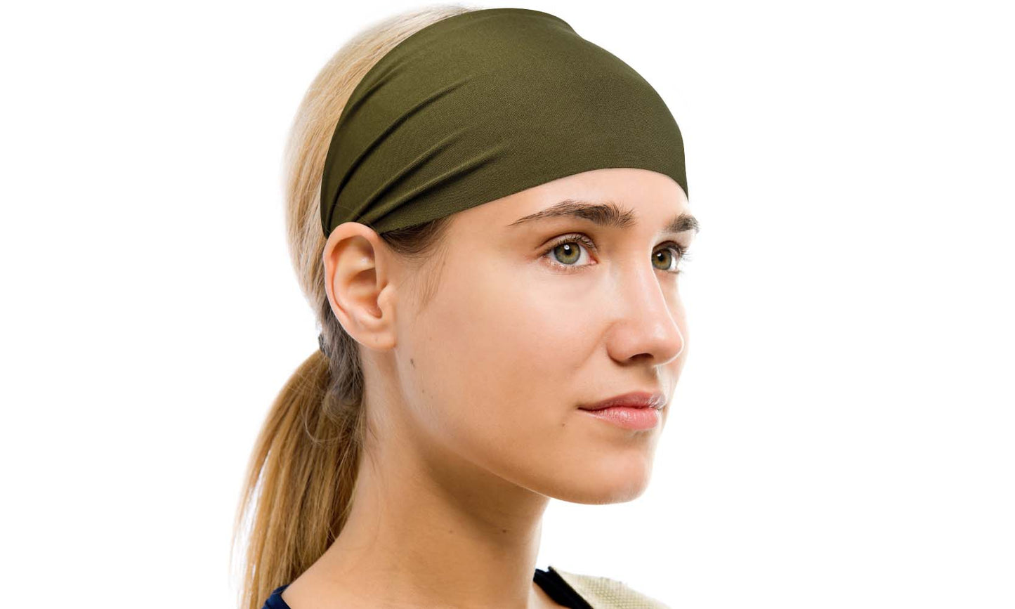 2 Pack Moisture Wicking Unisex Sweatband Head-Band- Assorted Colors