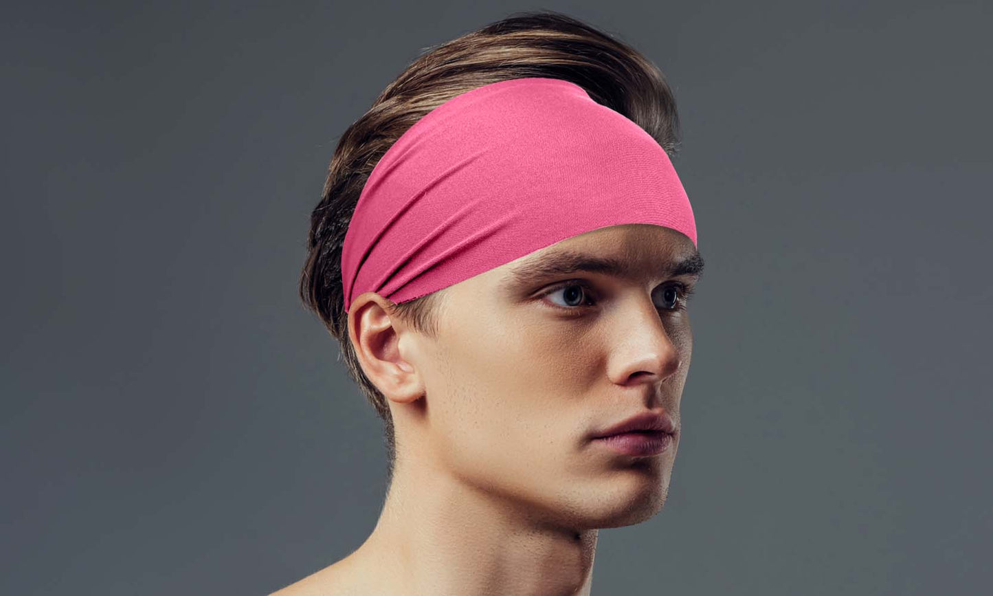 2 Pack Moisture Wicking Unisex Sweatband Head-Band- Assorted Colors