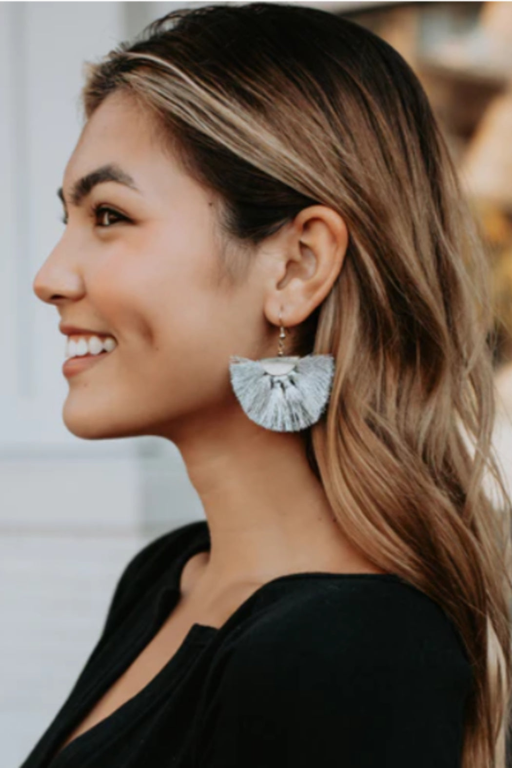 Tassel Earrings w/Gold Hardware