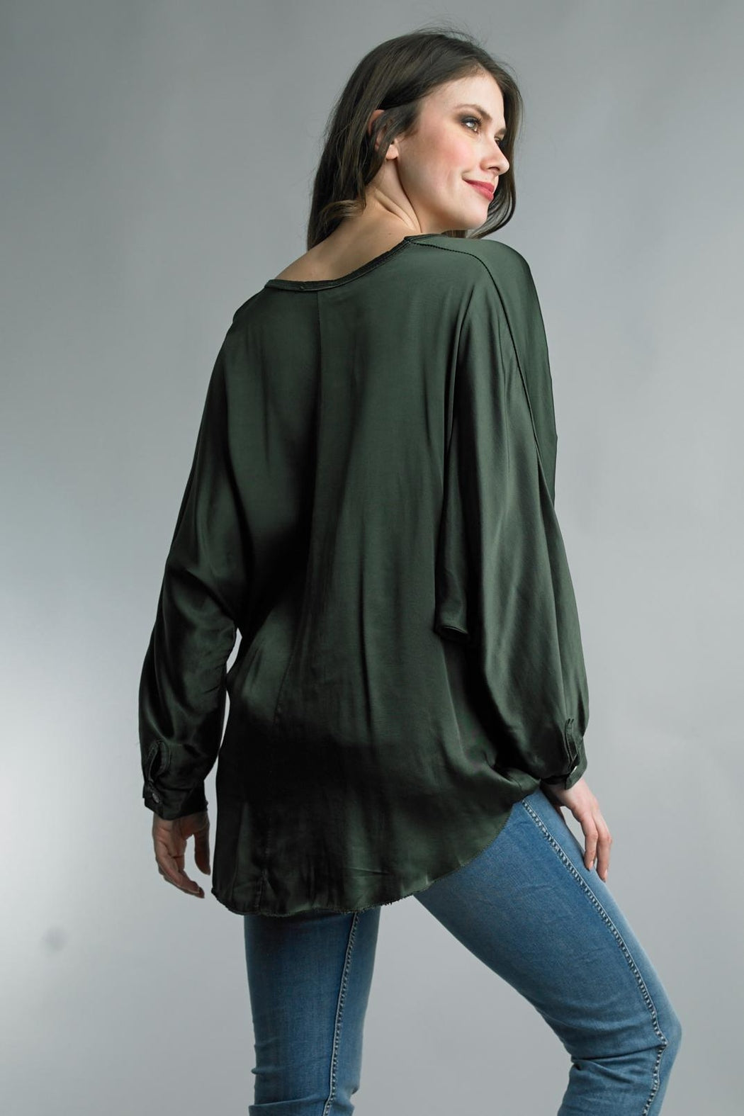 Olive Silky Blouse