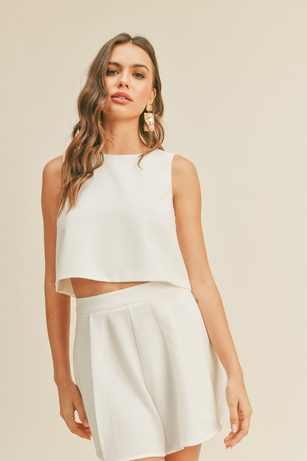 Textured S/L Crop Tank