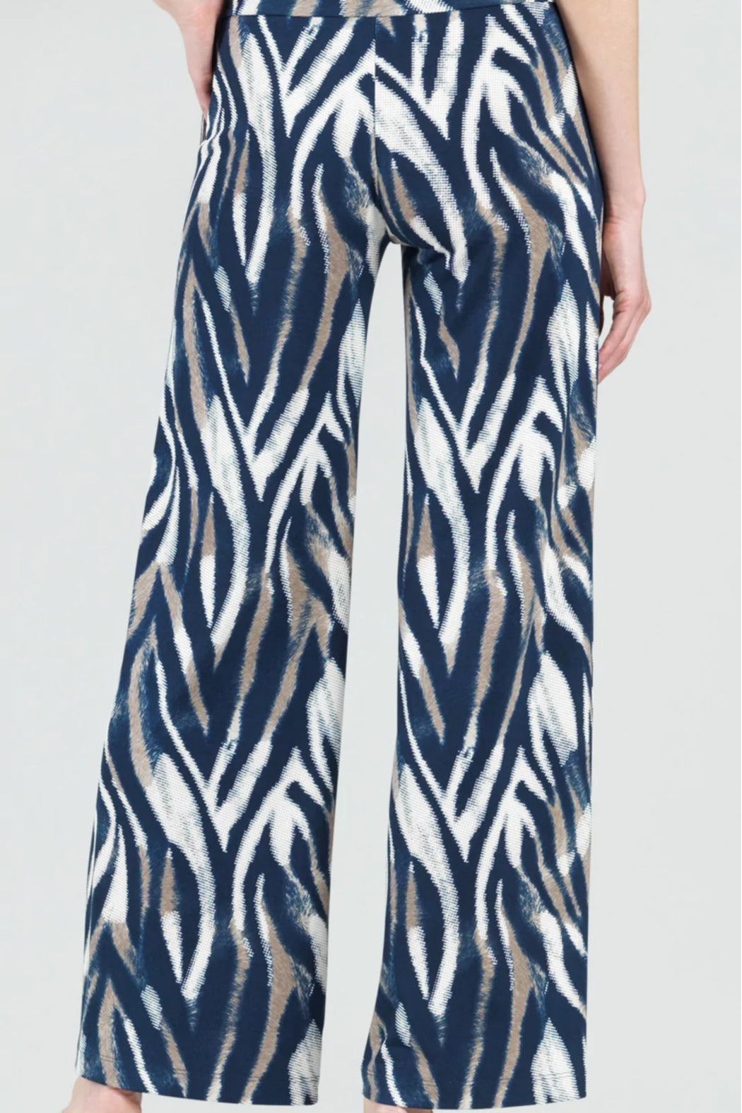 Textured Zebra-Print Straight-Leg