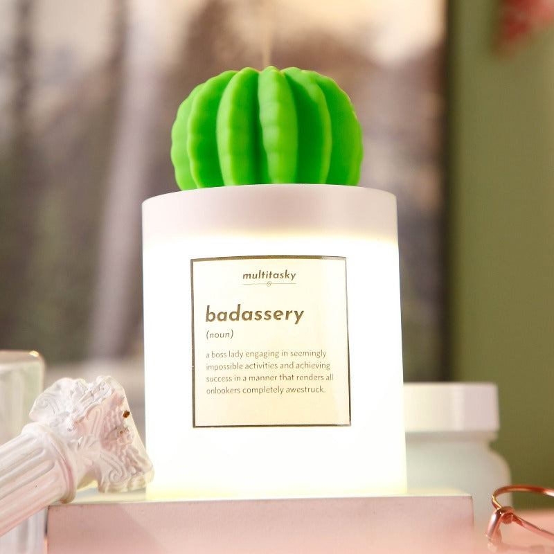 Badassery Cactus Humidifier Lamp