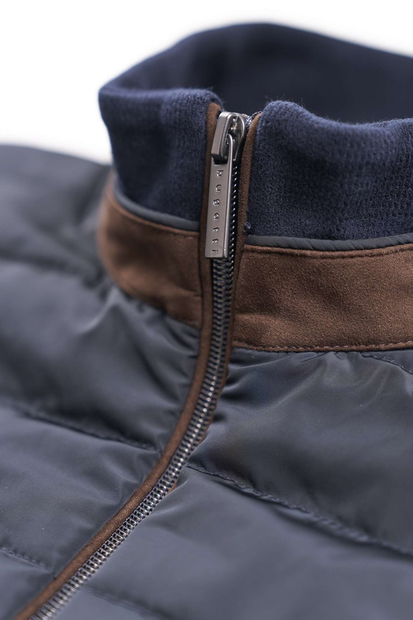 Bugatti Jacket with Blended Fabric in Navy