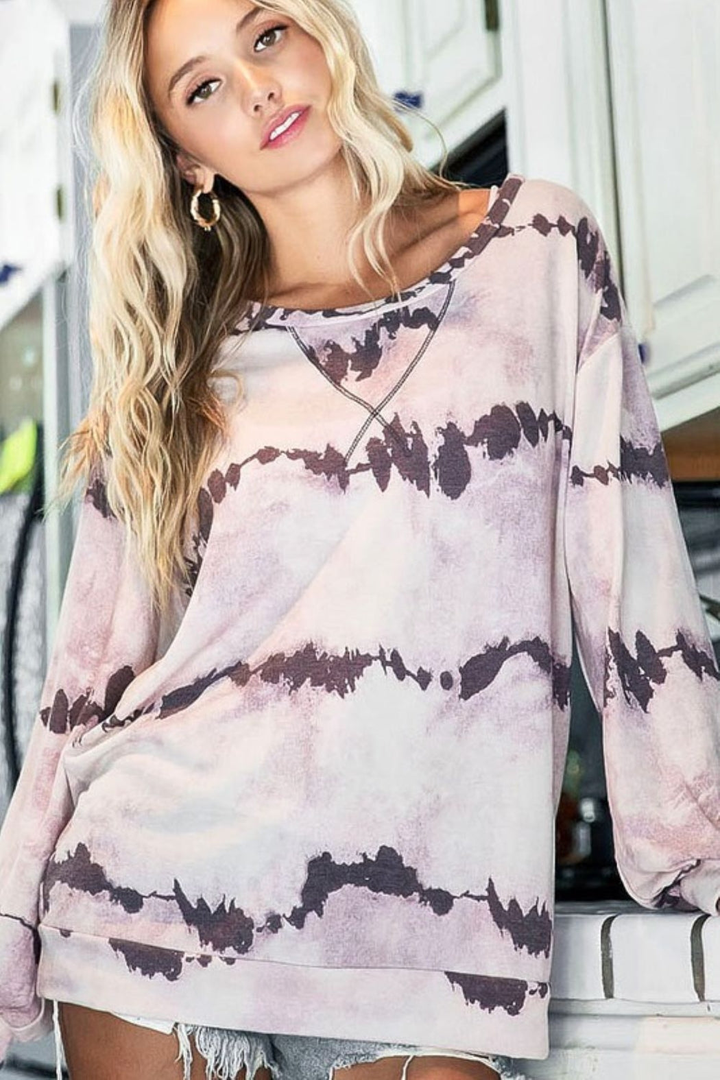 Tie Dye French Terry Pull Over