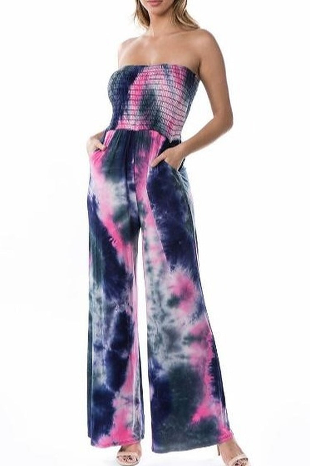 Tie Dye Tube Jumpsuit