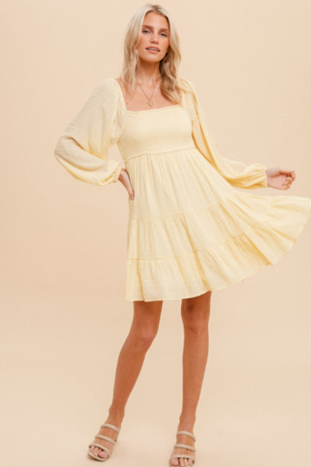 TIERED BABYDOLL DRESS