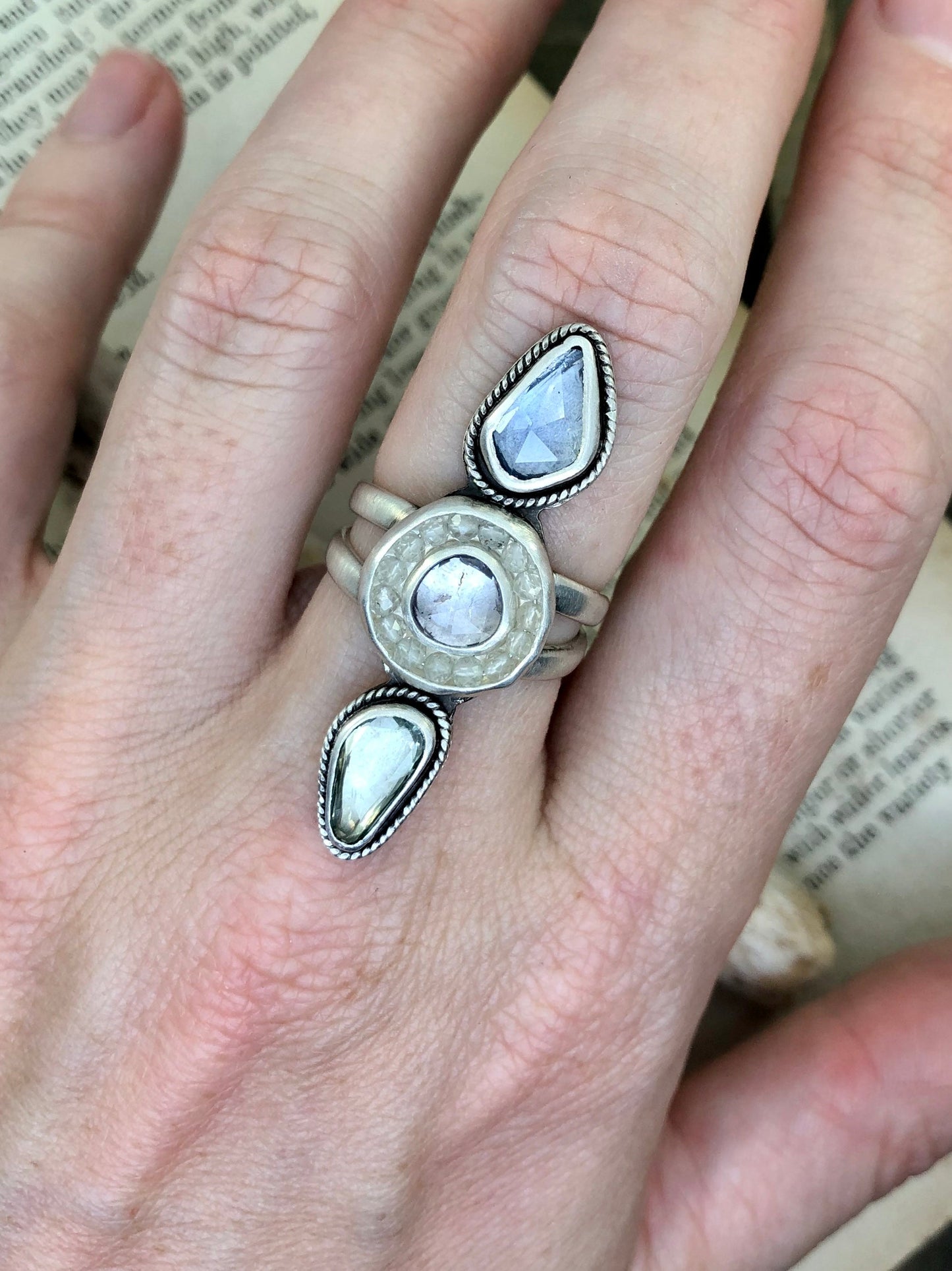 Triple Sapphire Rise Ring