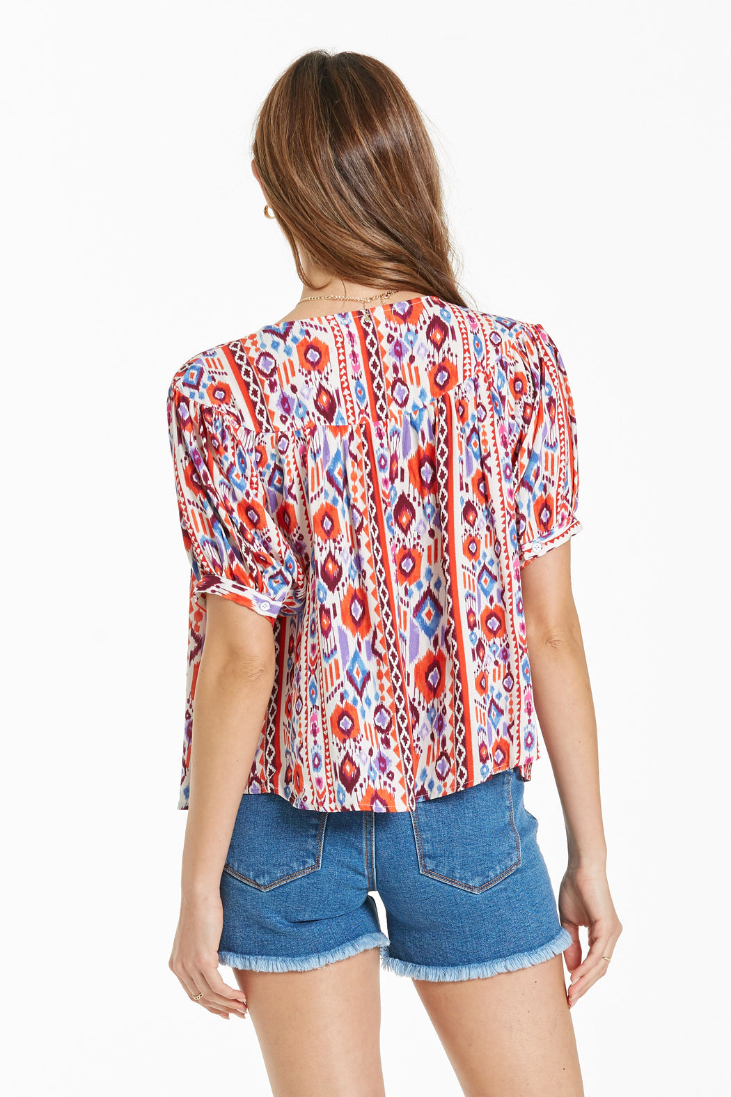 Trisha Short Sleeve Blouse in Santa Fe