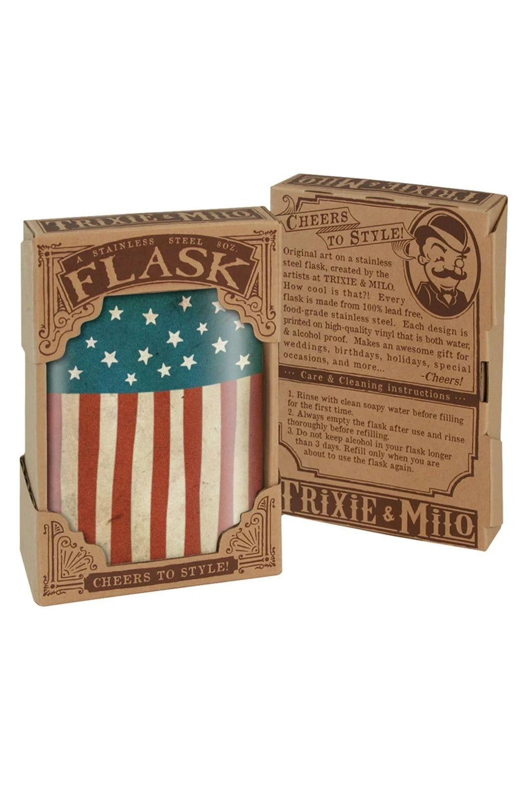 American Flag Flask