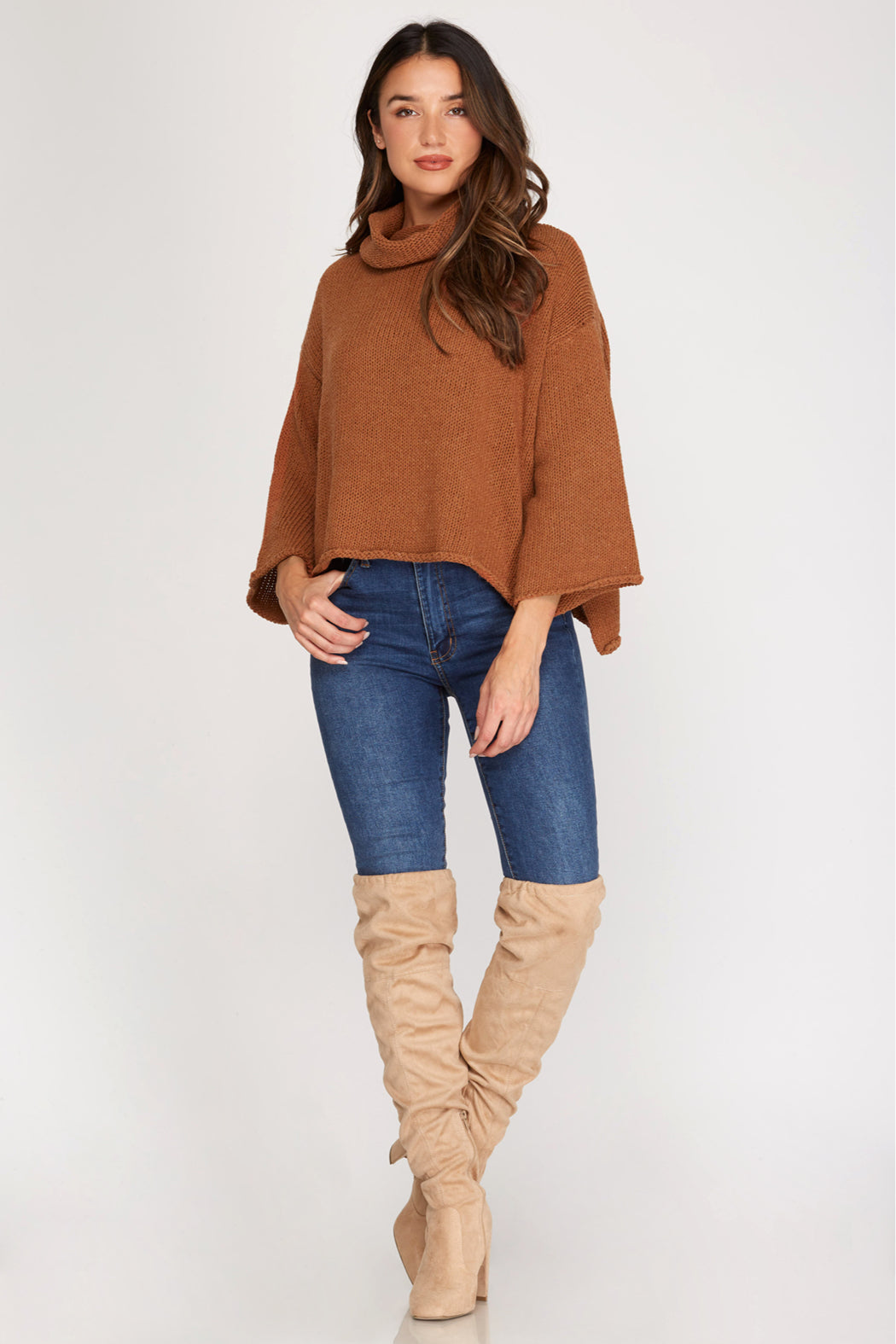 Turtleneck Knit Sweater