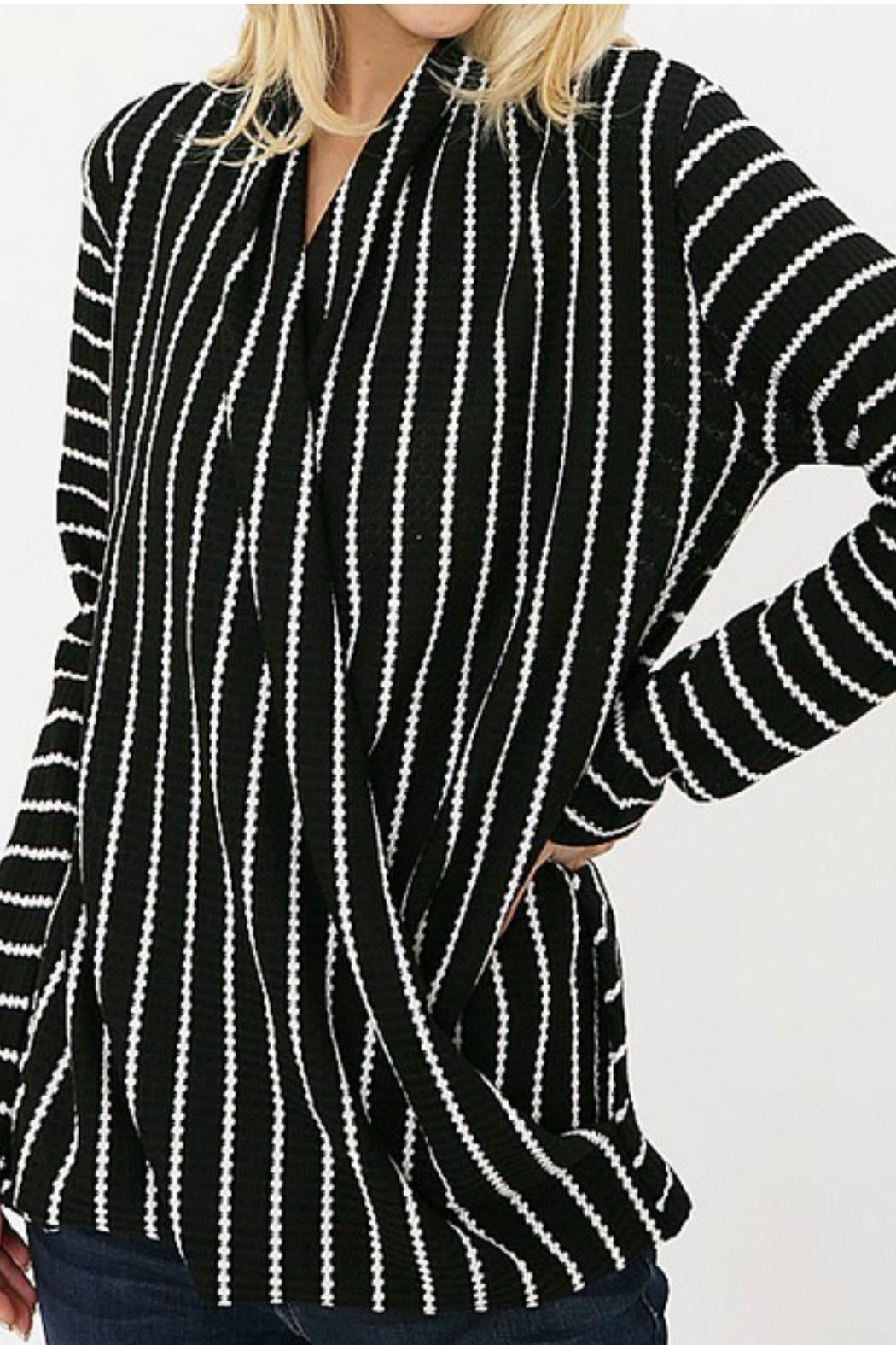 Stripe Drape Top