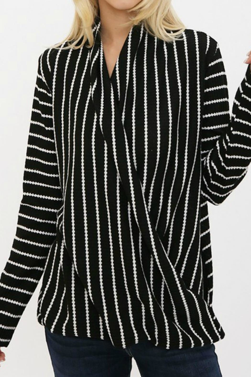 Stripe Drape Top