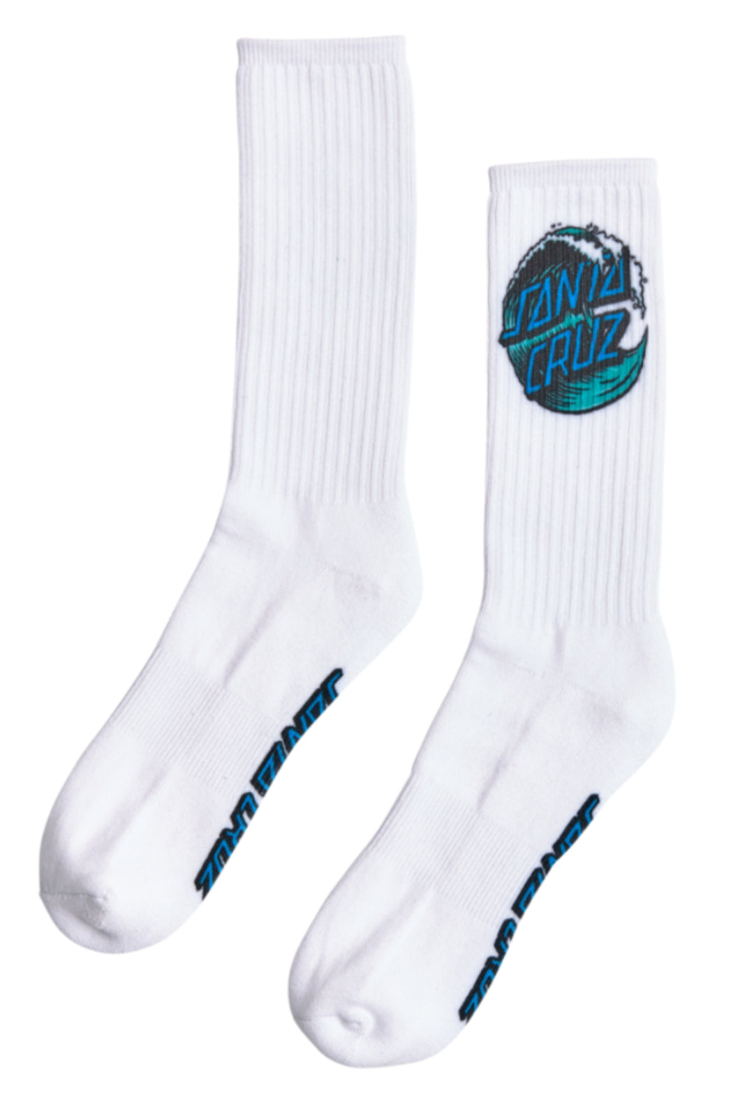 Wave Dot Crew Socks Mens 9-11 1 Pair