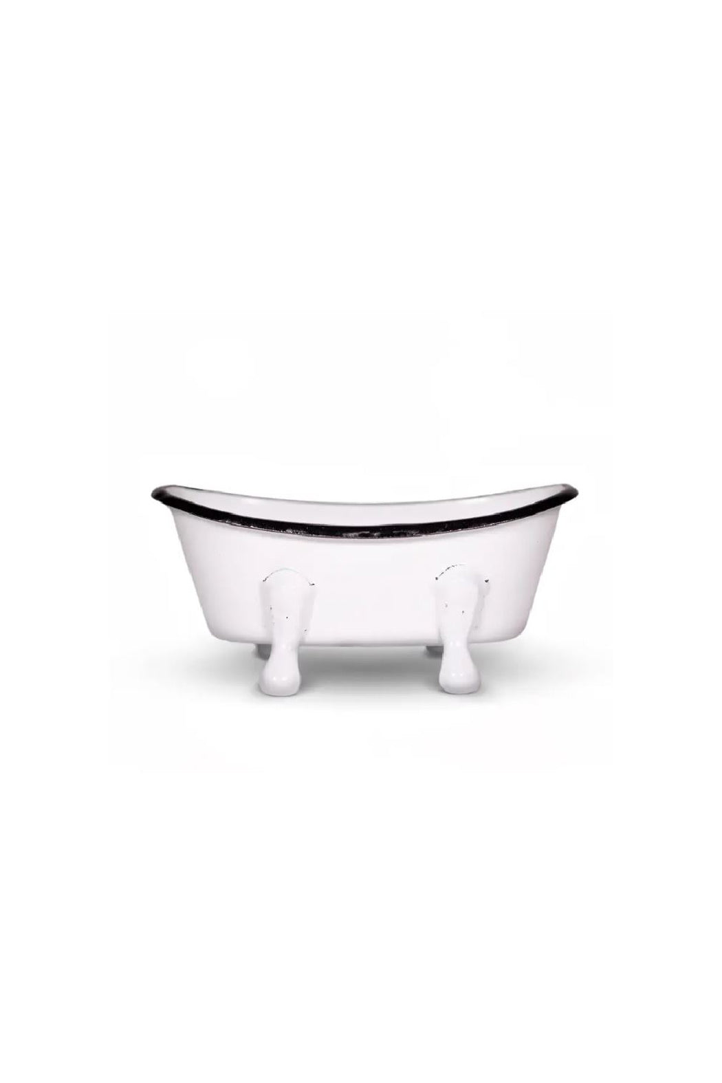 White Metal Bathtub Soap Dish