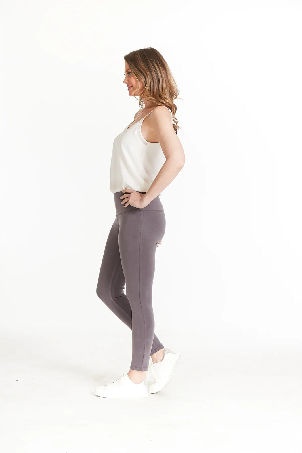 WIDE BAND PULL-ON ANKLE LEGGING