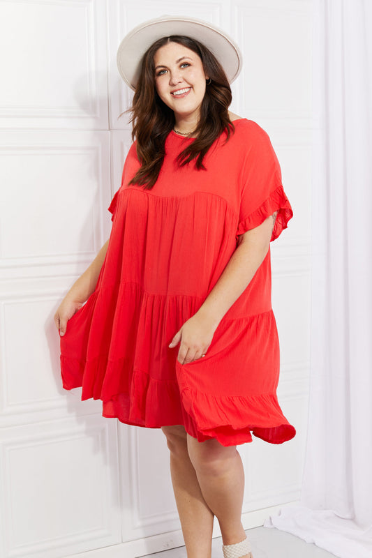 Tulip Fields Tiered Midi Dress