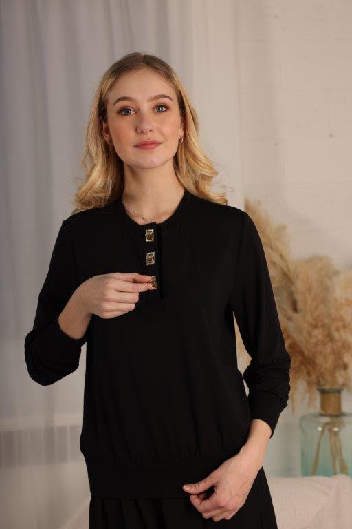 Black Rayon Top